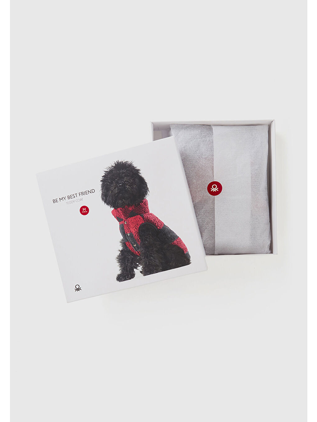 Unisex Beyaz Ekoseli Teddy Köpek Montu-3