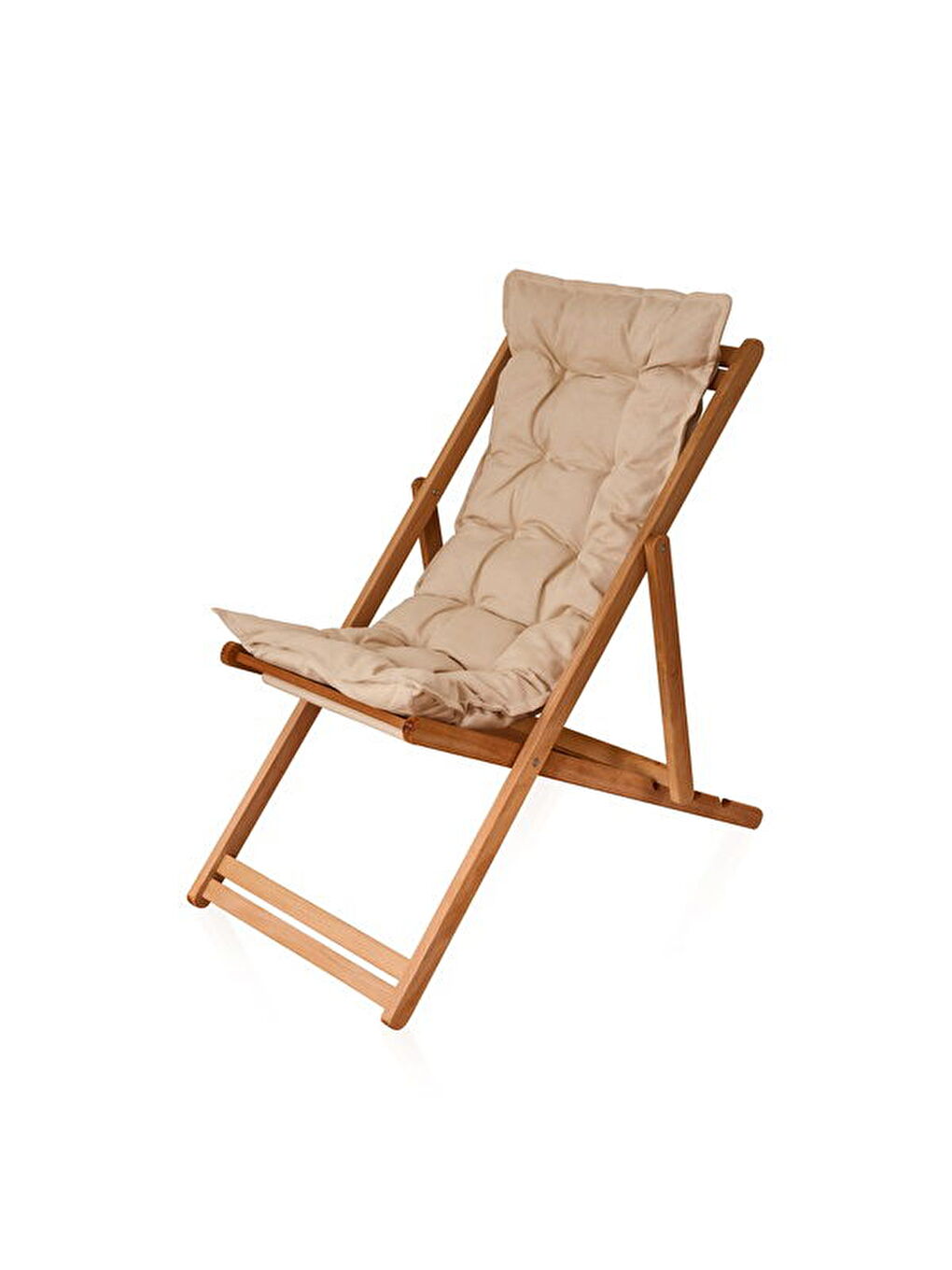 Kahverengi Flex Minderli ve Sehpalı 2’li Şezlong Seti - Natürel / Bej-6