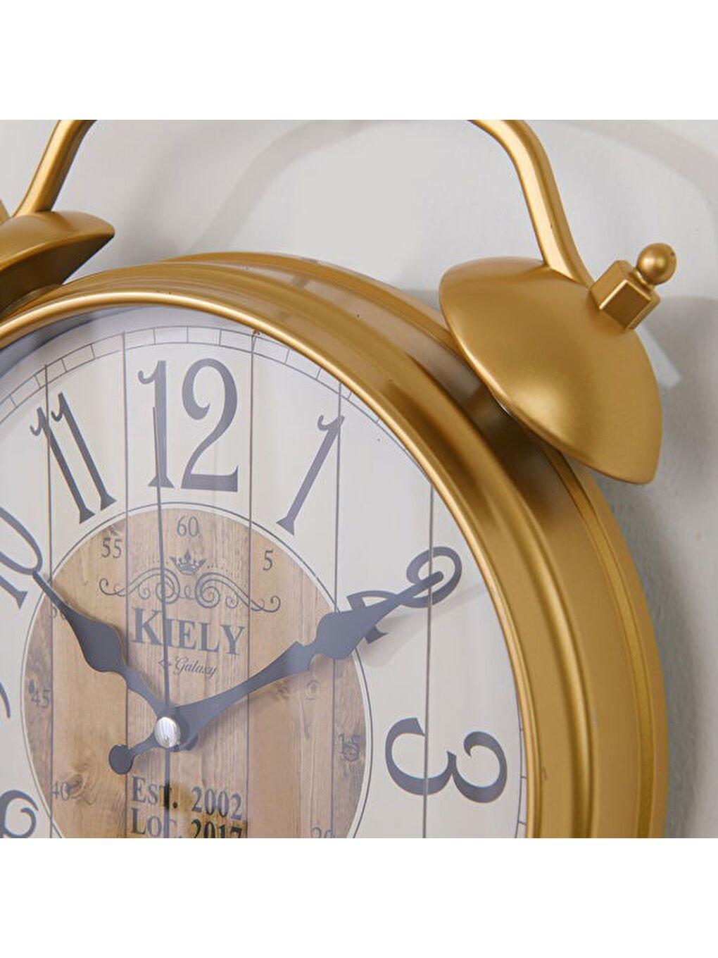 Sarı Dekoratif Antik Peter Masa Saati - Gold - 25x31 cm-3