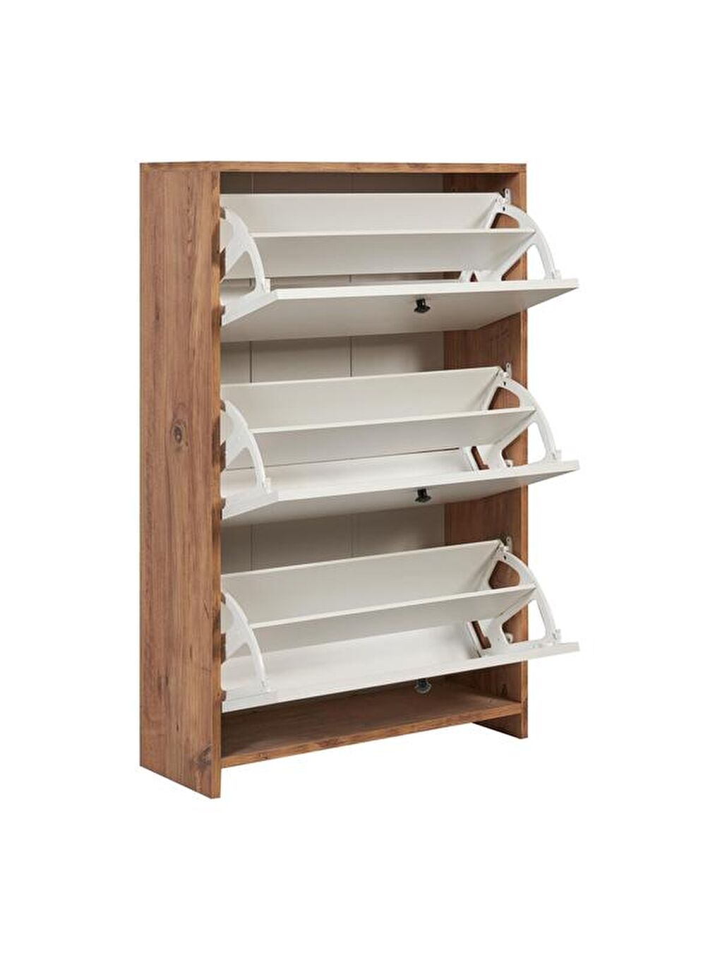 Kahverengi Aspendos Düşer Kapak Ayakkabılık - Atlantik Çam / Beyaz-1