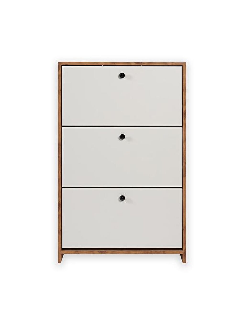 Kahverengi Aspendos Düşer Kapak Ayakkabılık - Atlantik Çam / Beyaz-3