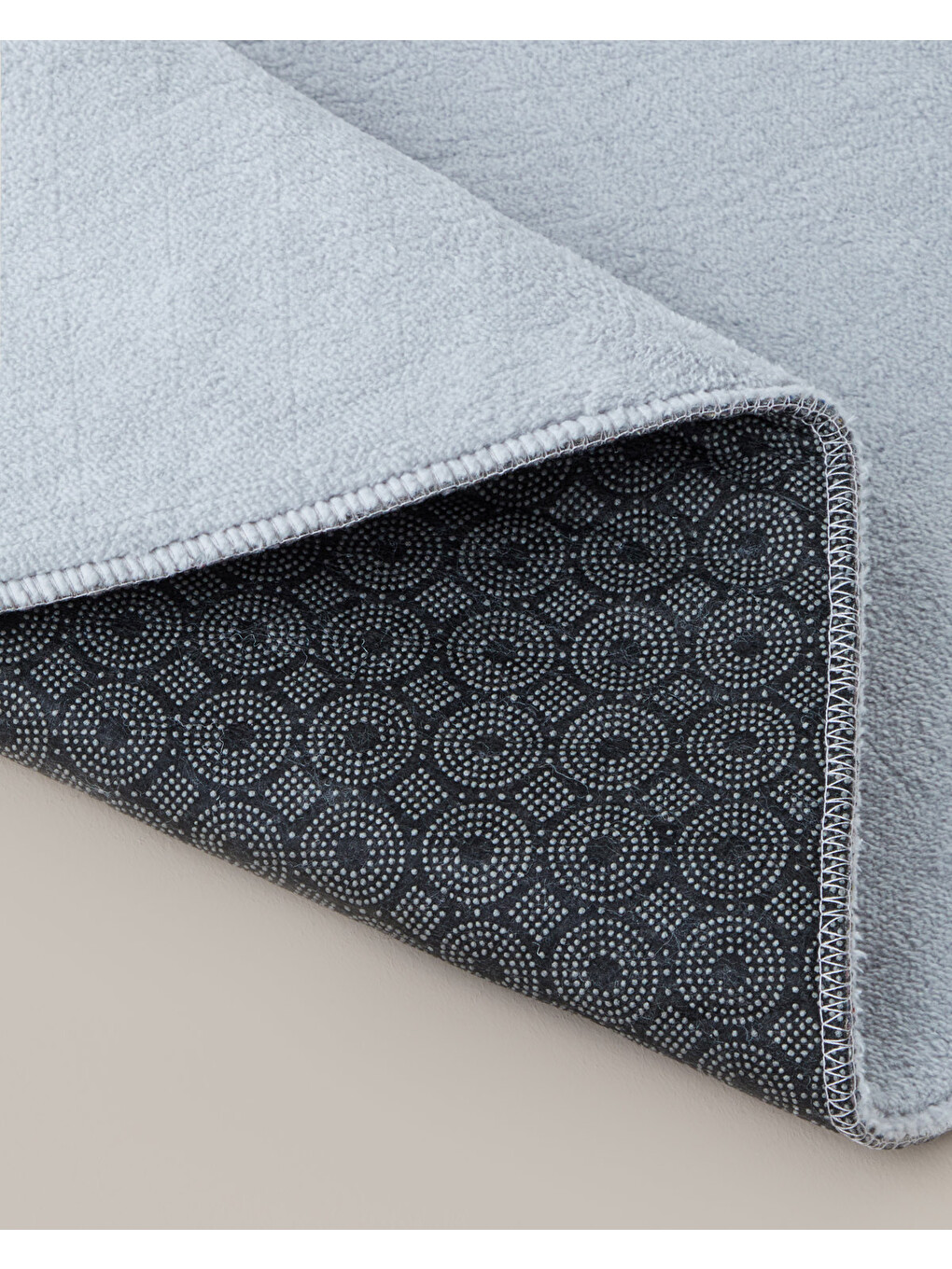 Gridline Kaydırmaz Taban Banyo Paspası Seti 60x80 Cm + 40x60 Cm Gri-2