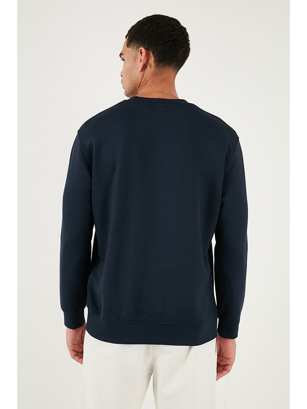 Lacivert Regular Fit Bisiklet Yaka Uzun Kollu Sweat 5901066-5