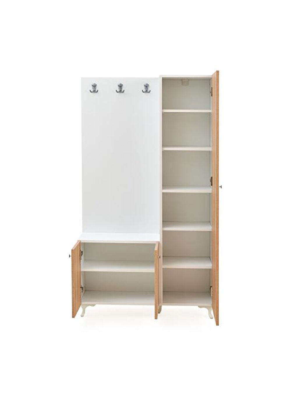 Pembe Aynalı Portmanto - Sonoma / Beyaz-2