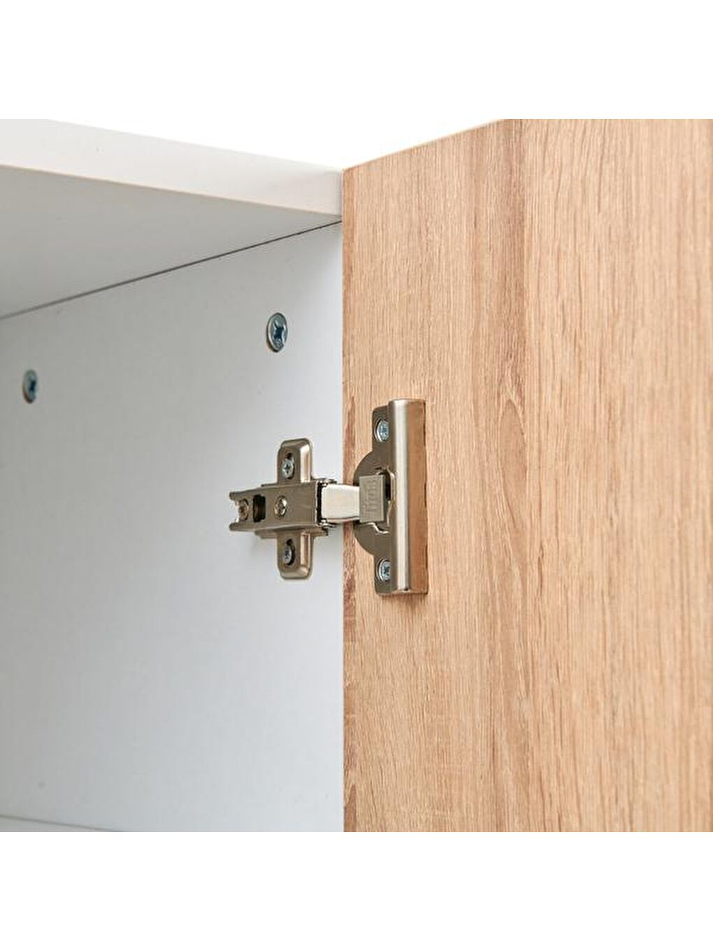 Pembe Aynalı Portmanto - Sonoma / Beyaz-4