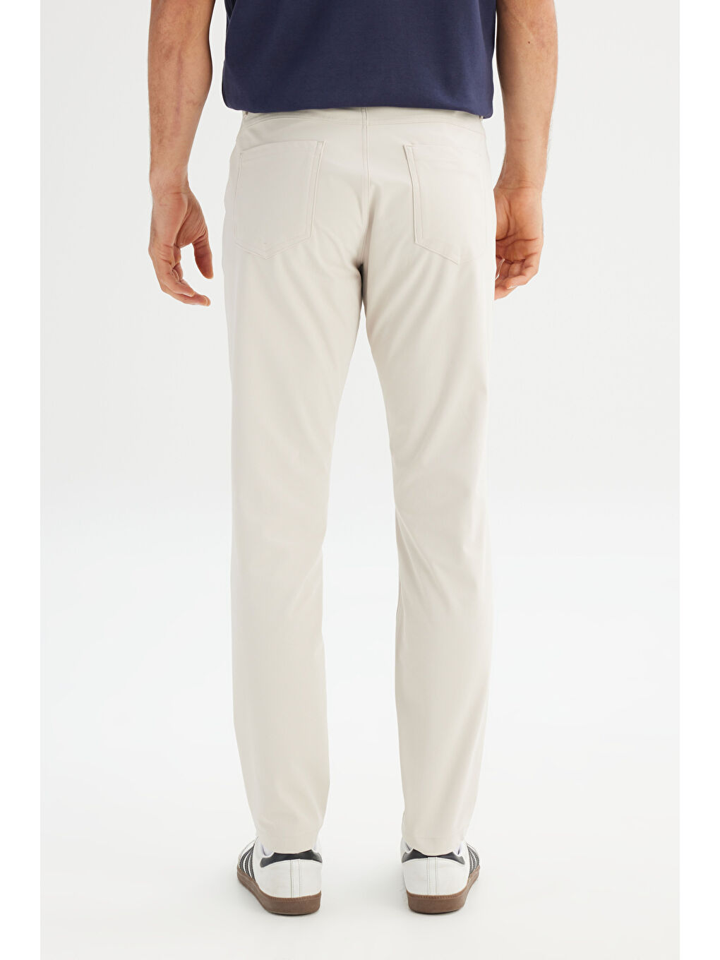 Regular Fit Normal Kesim Normal Bel Dar Paça 5 Cep Casual Bej Pantolon-3