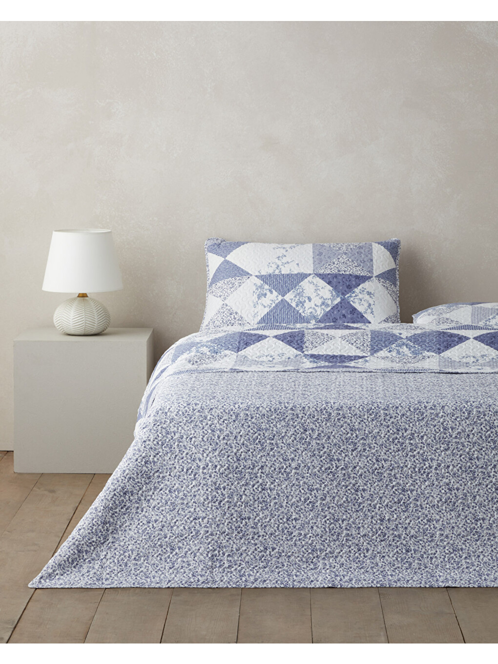 Mosa Blu Çift Kişilik Yatak Örtüsü Takımı 200x220 Cm Lacivert-1
