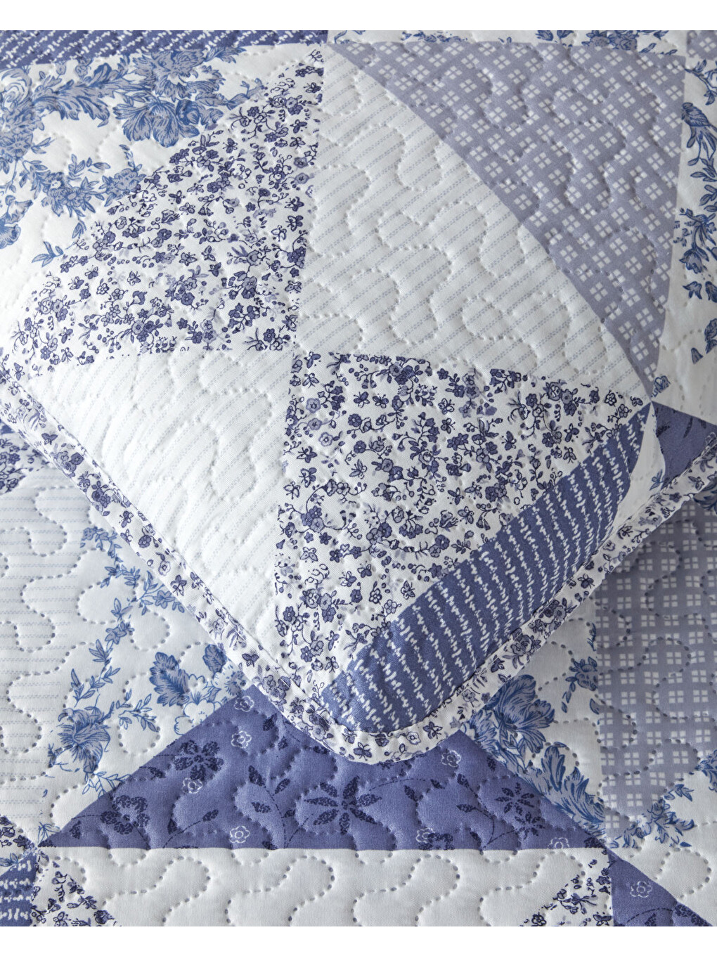 Mosa Blu Çift Kişilik Yatak Örtüsü Takımı 200x220 Cm Lacivert-3