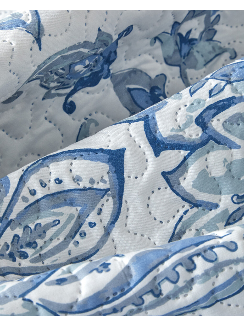 Nuit Paisley Çift Kişilik Yatak Örtüsü Takımı 200x220 Cm Mavi-4