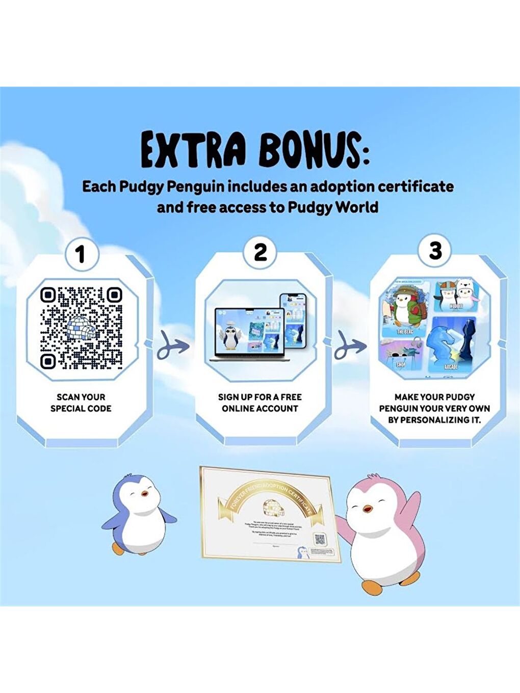 PMI Pudgy Penguins Klipsli 13cm Pelüş Figür Model 6-1