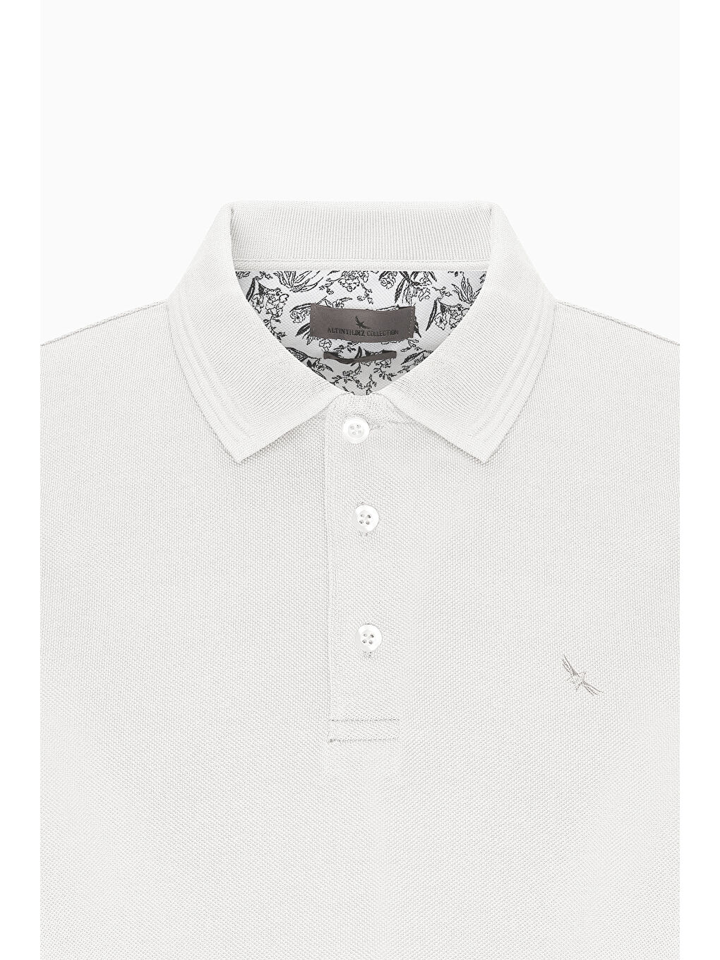 Erkek Beyaz Slim Fit Dar Kesim Polo Yaka %100 Pamuk Kısa Kollu Tişört-6