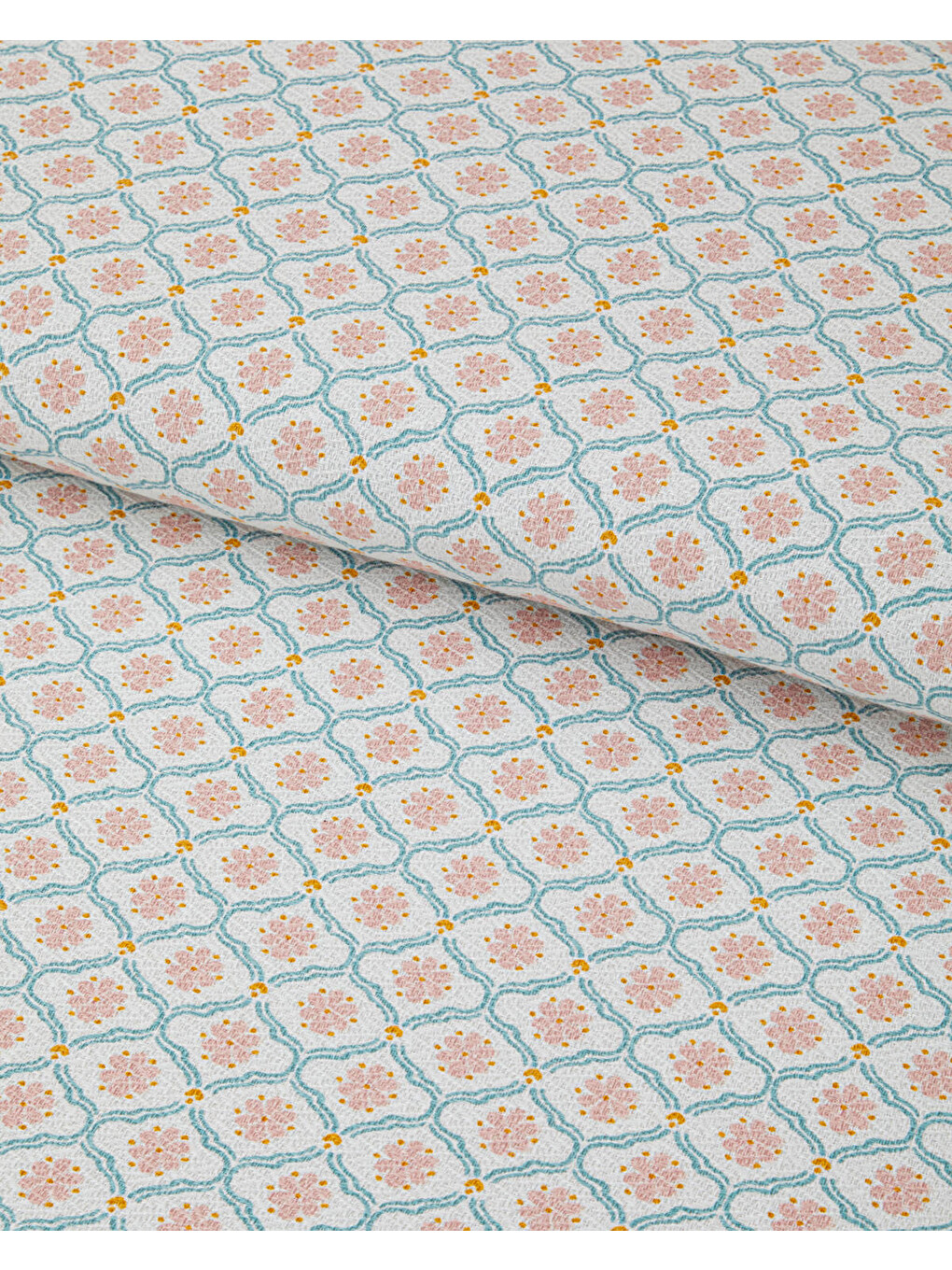 Silva Baskılı Pamuklu Çift Kişilik Pike 200x220 Cm Pembe-2