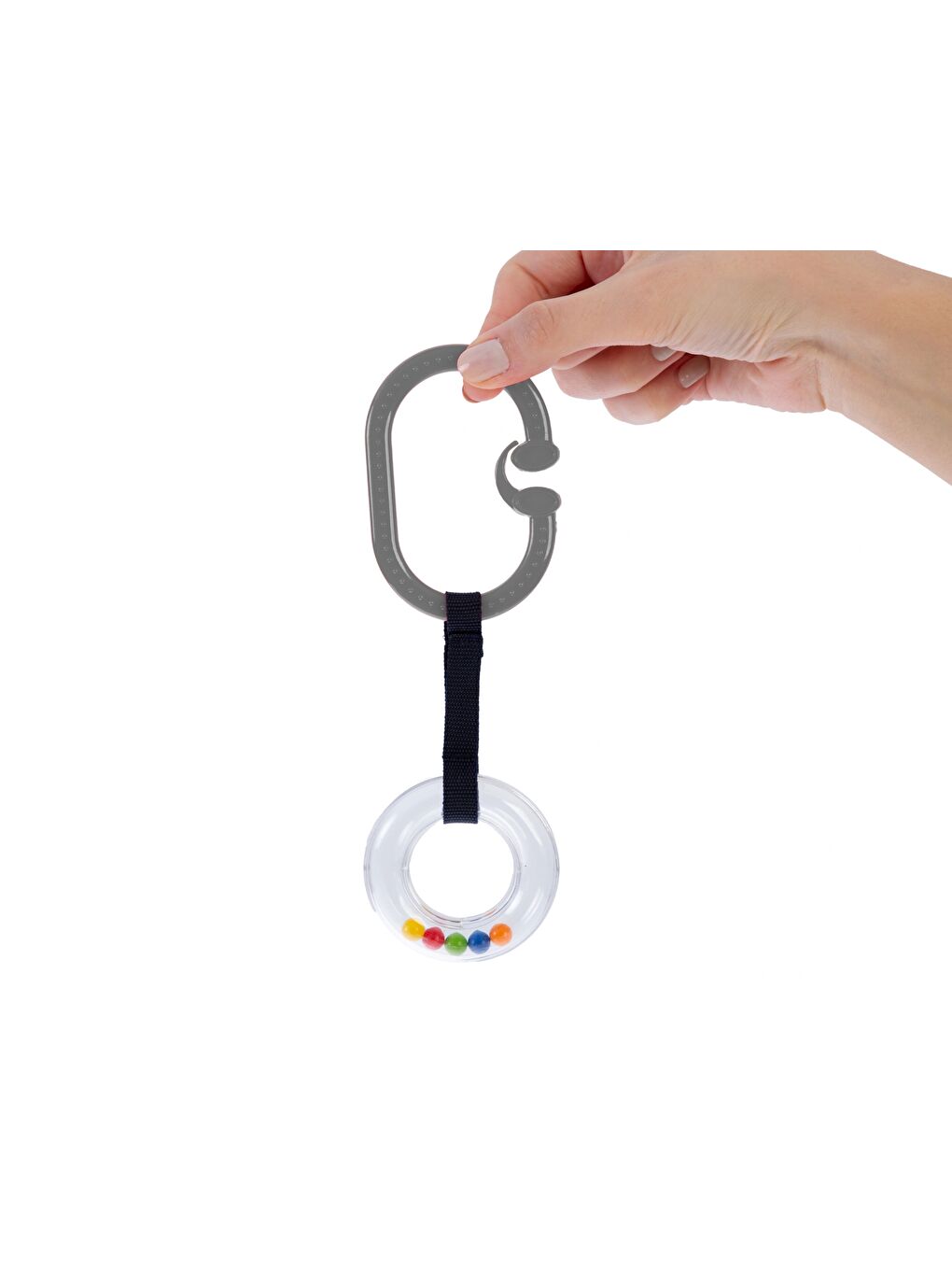 Çıngıraklı Puset Halkası Gri Oval-2