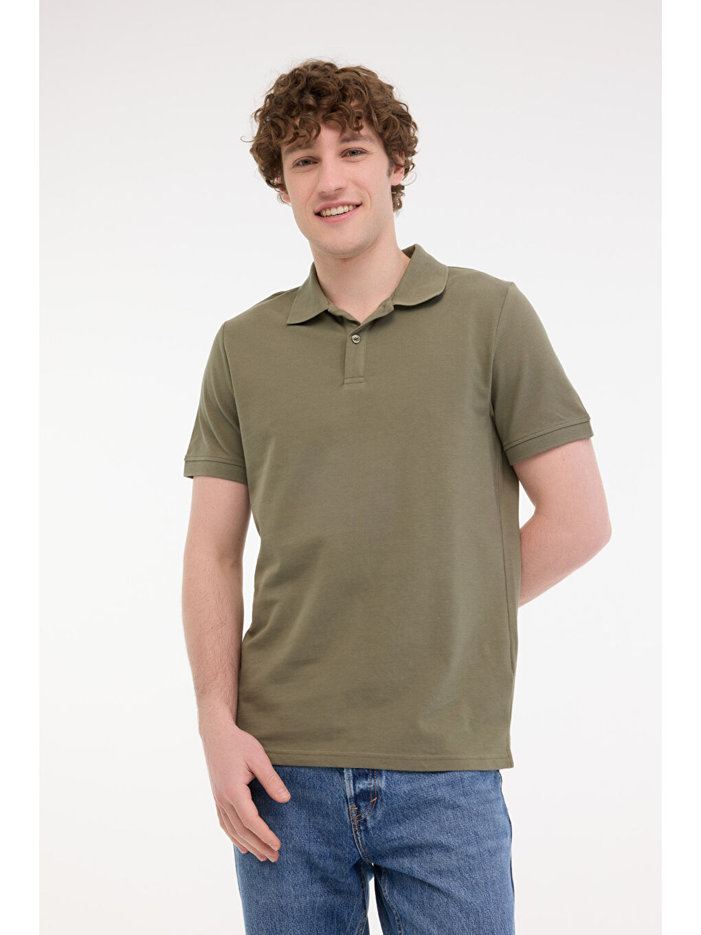 Kinetix MB PAM 12SN328 5FX Haki Erkek Kısa Kol T-Shirt