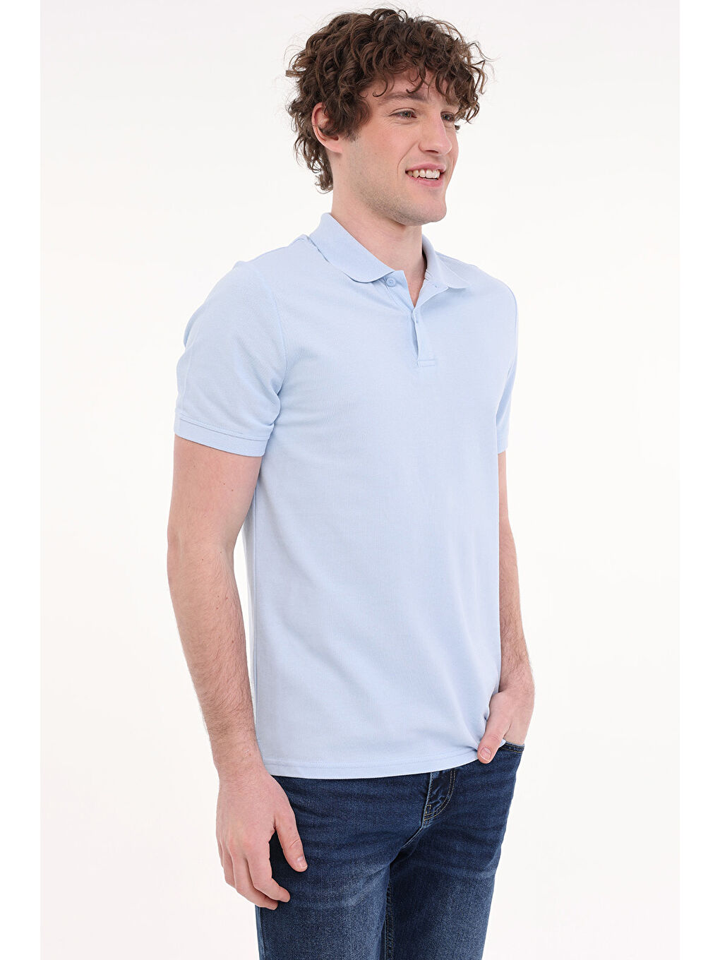 Kinetix MB PAM 12SN328 5FX Açık Mavi Erkek Kısa Kol T-Shirt