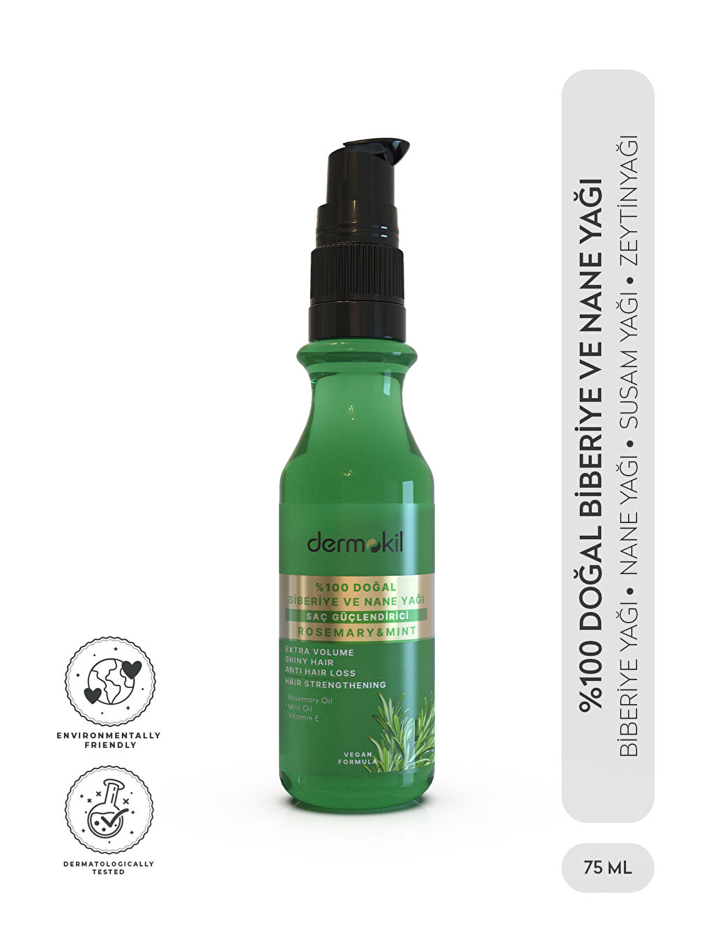 %100 Doğal Biberiye ve Nane Yağı 75 ml