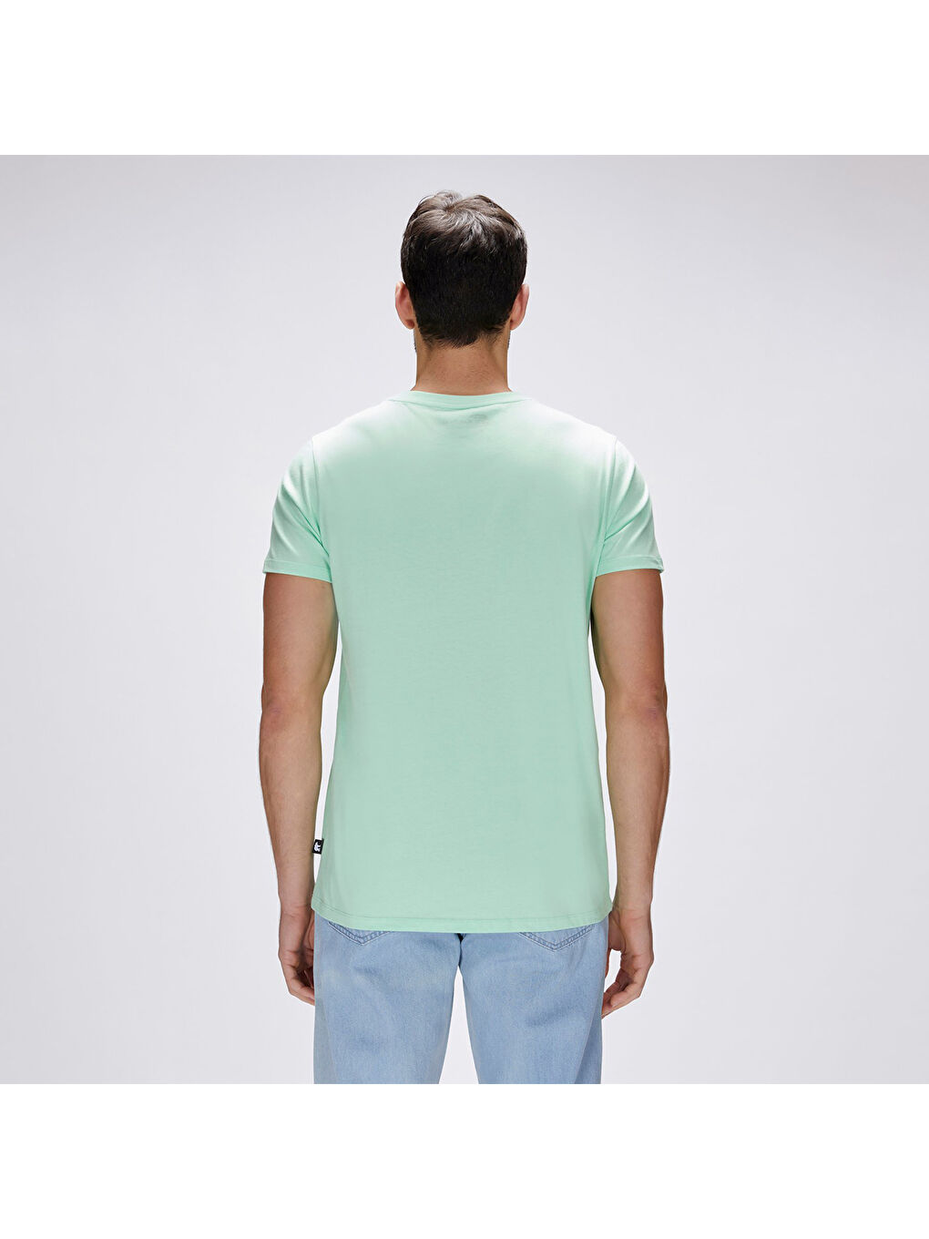 Bain Erkek Yeşil Yuvarlak Yaka Tişört-3