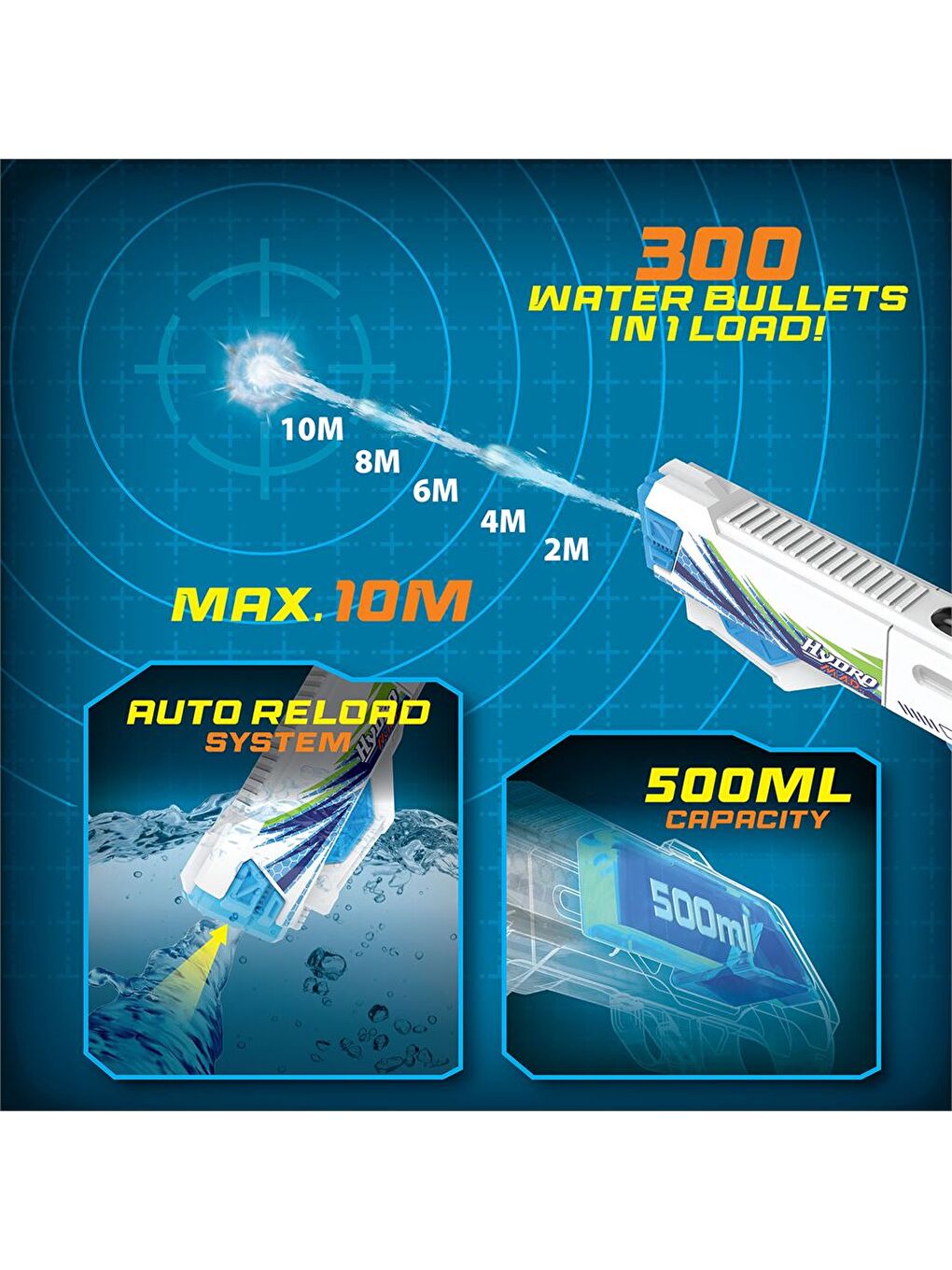 Hydro M.A.D. Elektrikli Su Tabancası - Mavi 81150-3