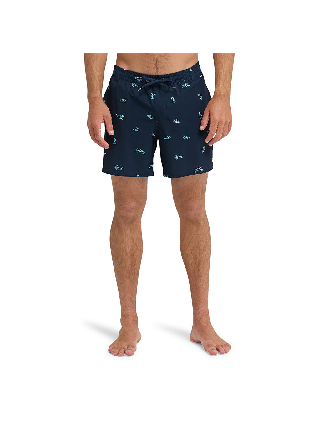 Stretch Printed Erkek Lacivert Mayo