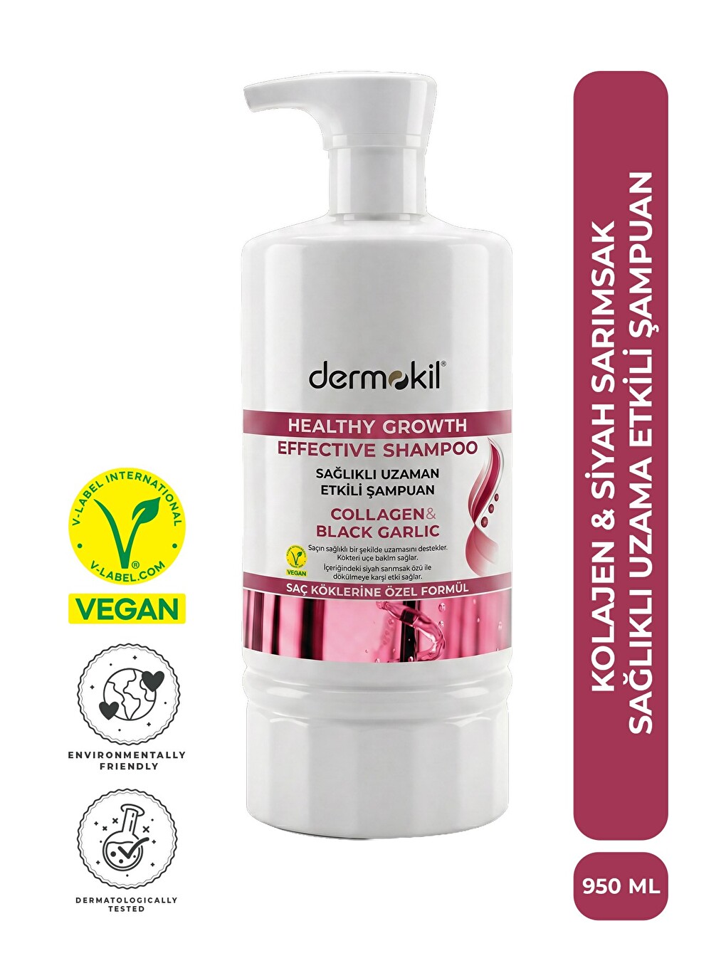 Kolajen & Siyah Sarımsak Sağlıklı Uzama Etkili Şampuan 950 Ml