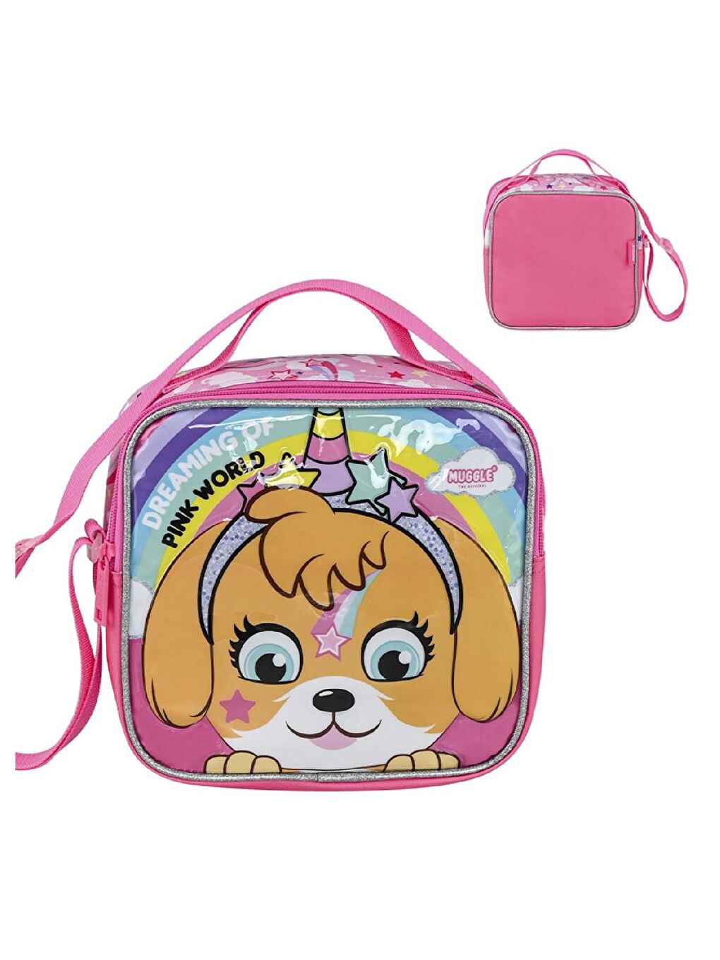 2 Bölmeli Pink World Okul Çantası + Termoslu Beslenme Çantası-3