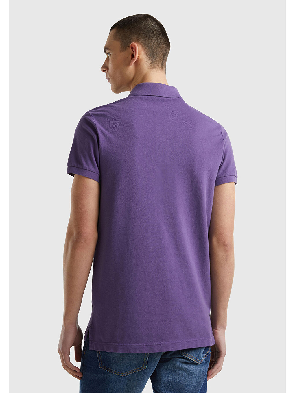 United Colors Of Benetton Erkek Mor Slim Fit Kısa Kollu Polo T-Shirt - 4