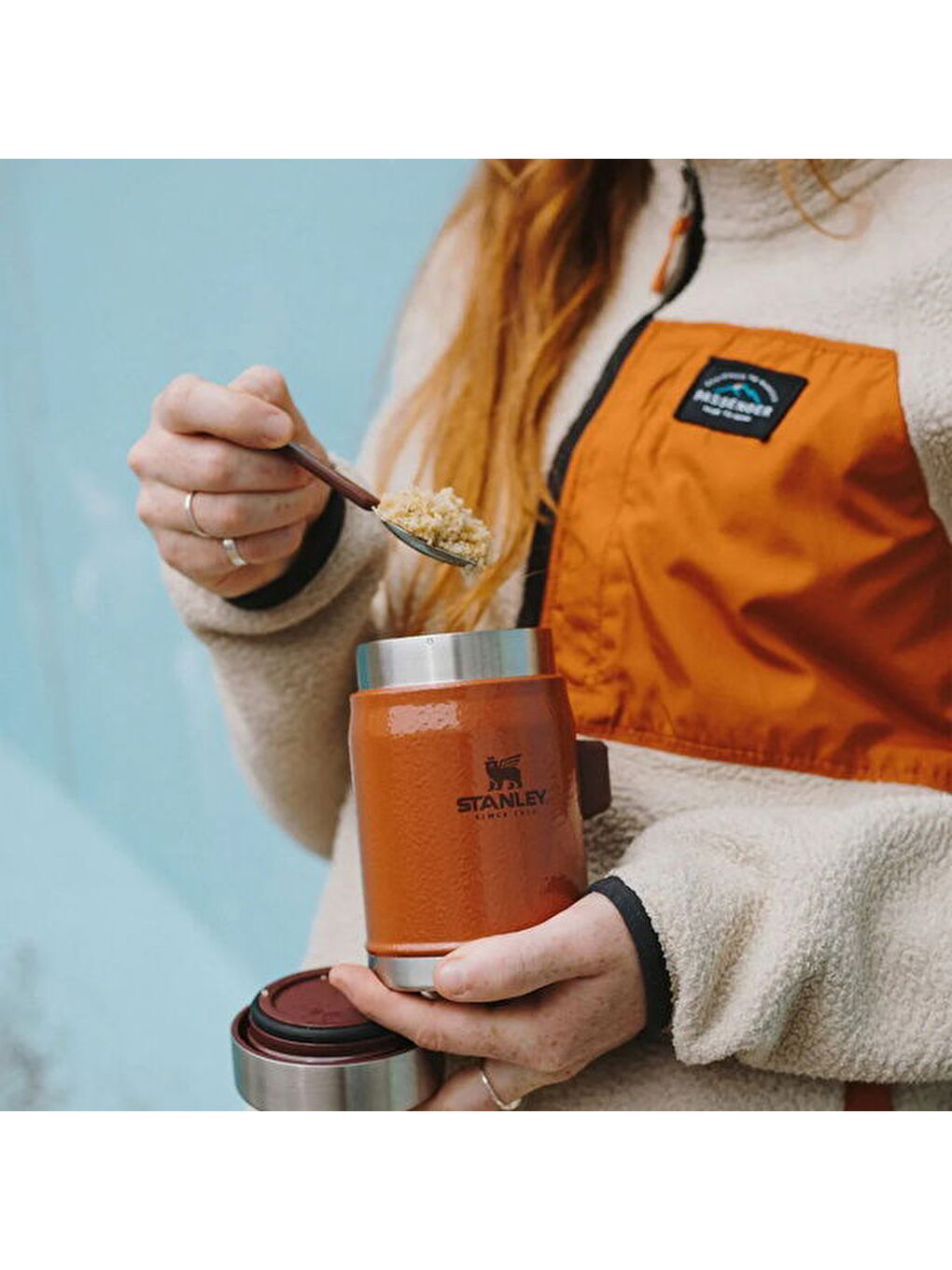 Yemek Termosu The Legendary Food Jar Spork Hammertone Clay - 400 ml-1