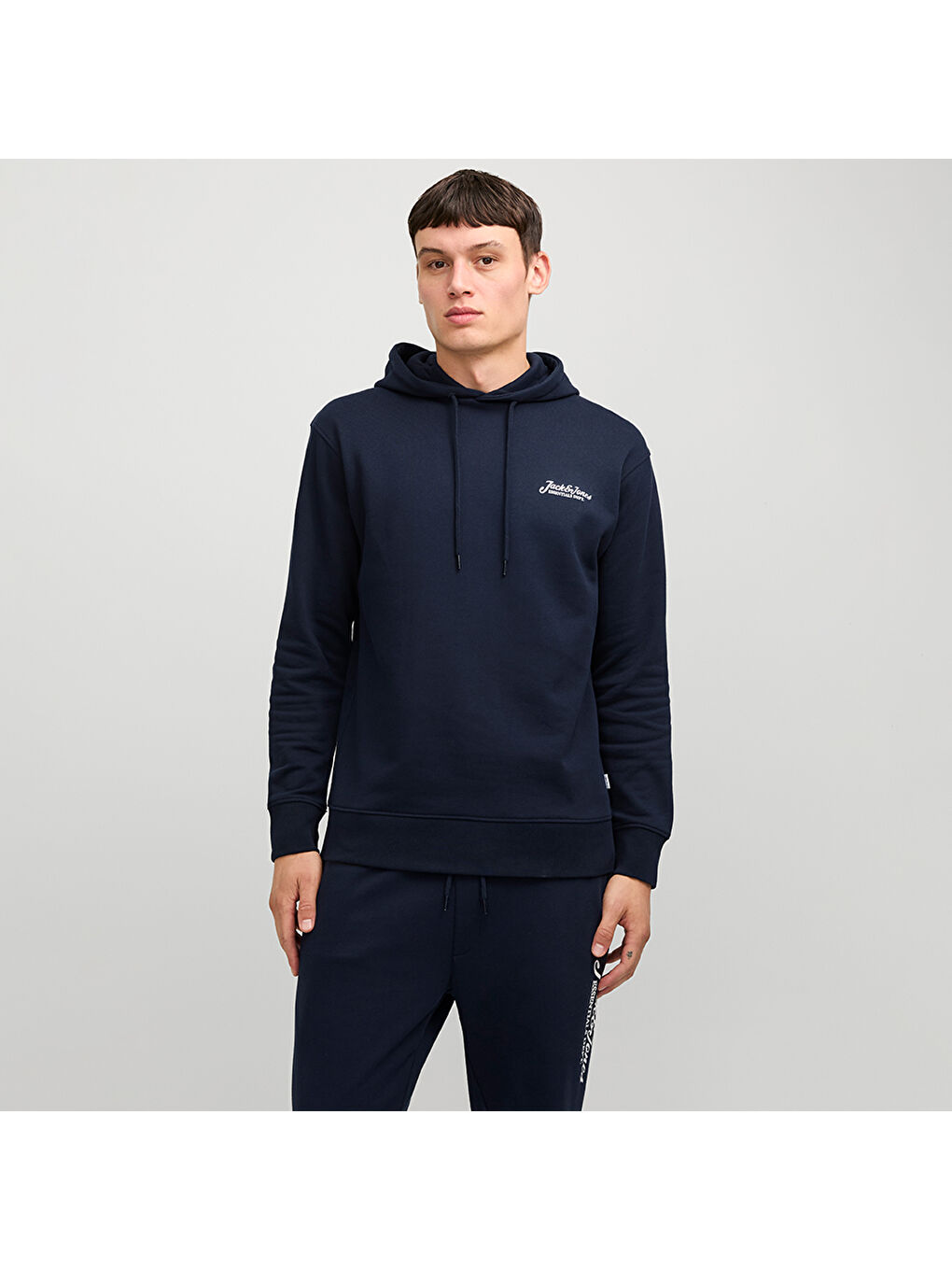 Beau Erkek Lacivert Kapüşonlu Sweatshirt