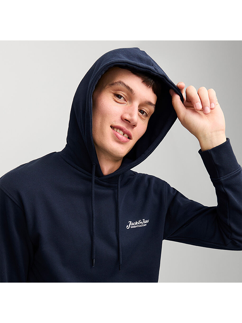 Beau Erkek Lacivert Kapüşonlu Sweatshirt-3