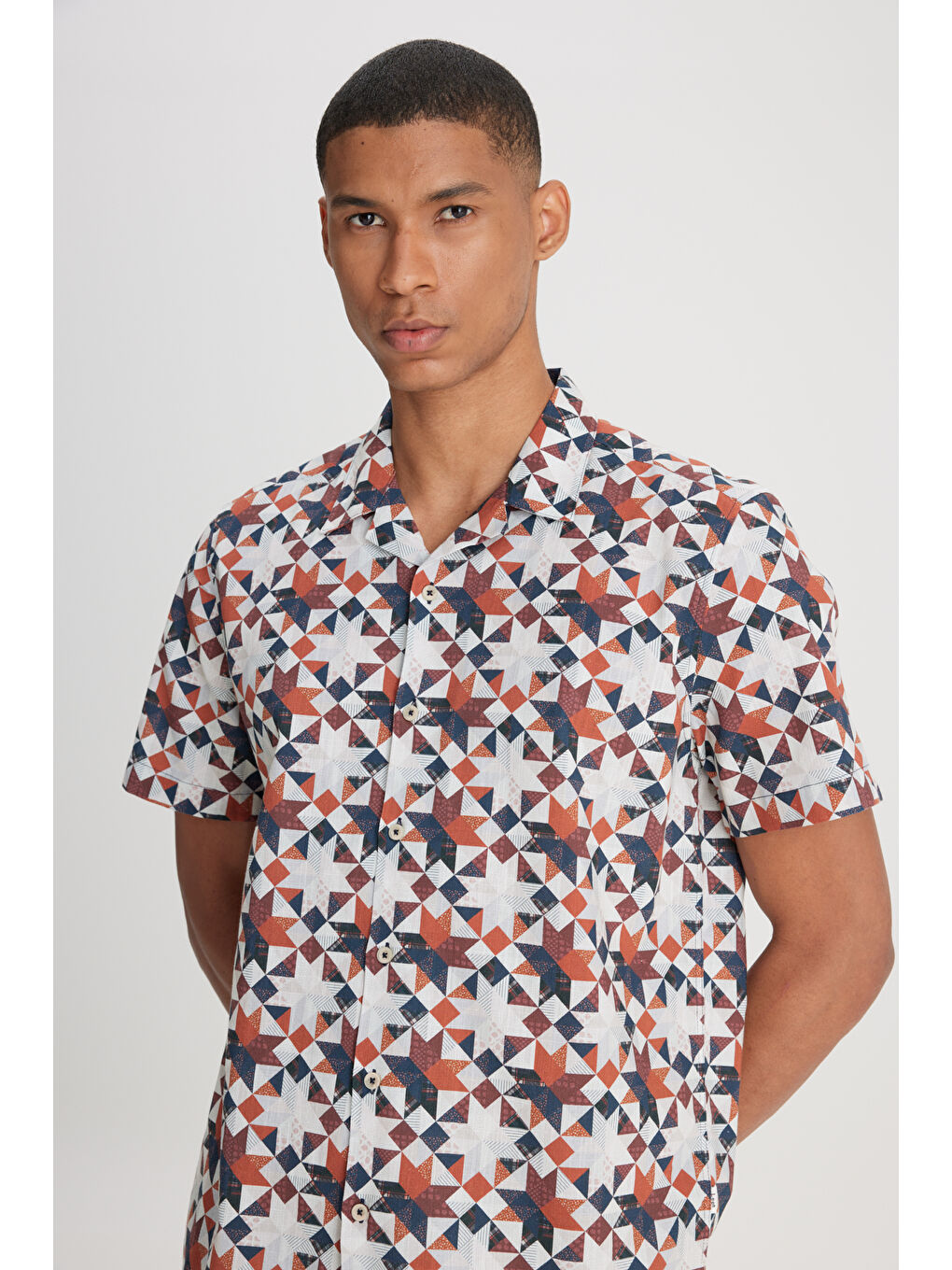 Karışık Loose Fit Rahat Kesim %100 Pamuk Çok Renkli Gömlek-3