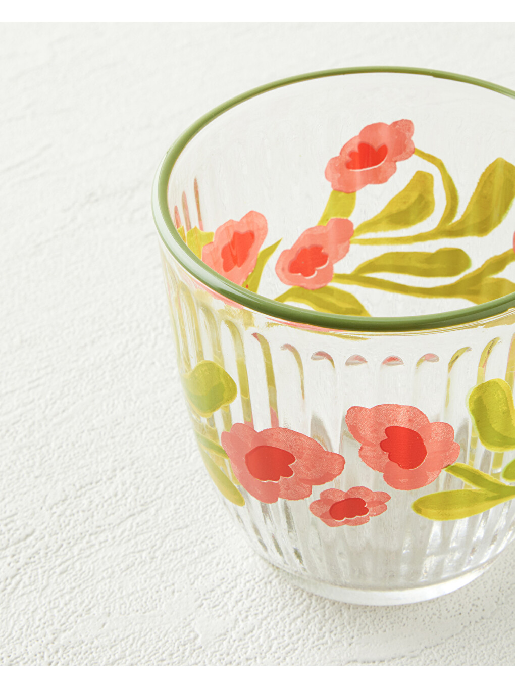 Beyaz Bright Petals Cam 3'lü Bardak 290 Ml Renkli-2