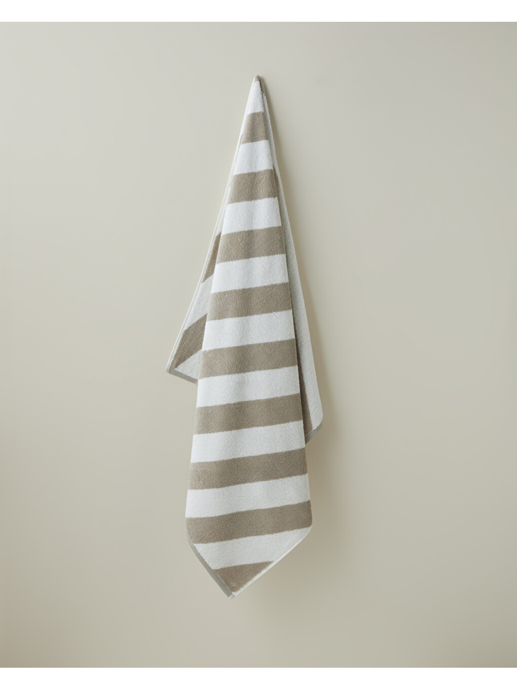 Diagonal Pamuk Banyo Havlusu 90x150 Cm Bej