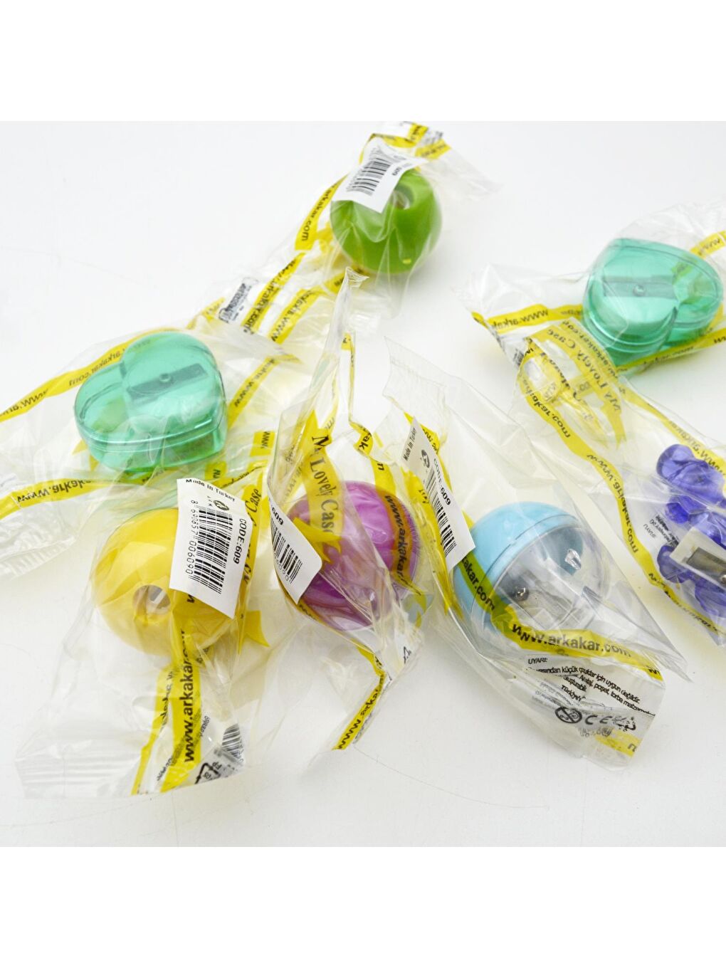 Tek Bıçaklı Poşetli Kalemtıraş 48'li Plastik Büyük Kutuda Kod:609-1