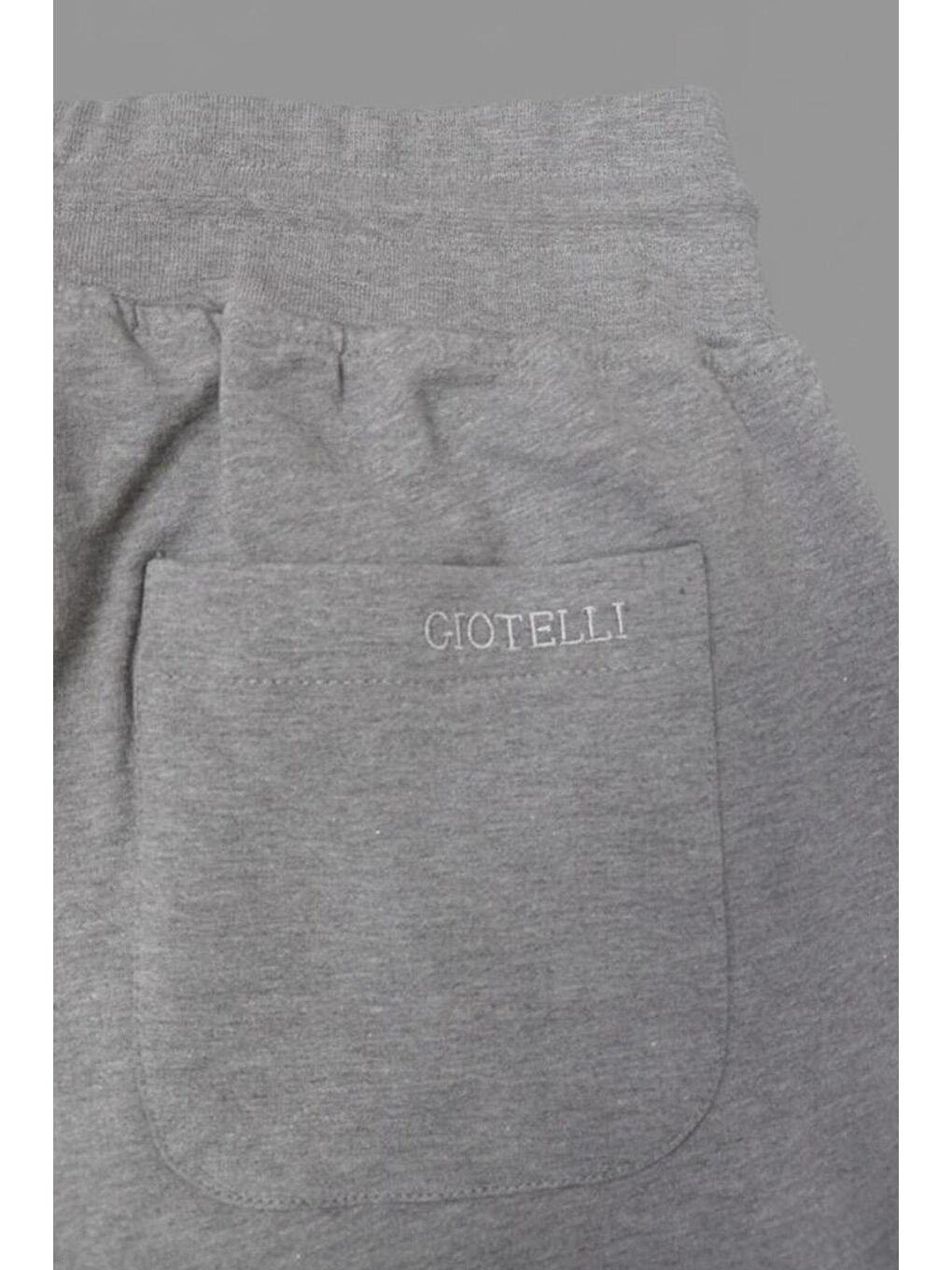 Gri Melanj Regular Fit Pamuklu Fermuarlı Eşofman Takımı-3