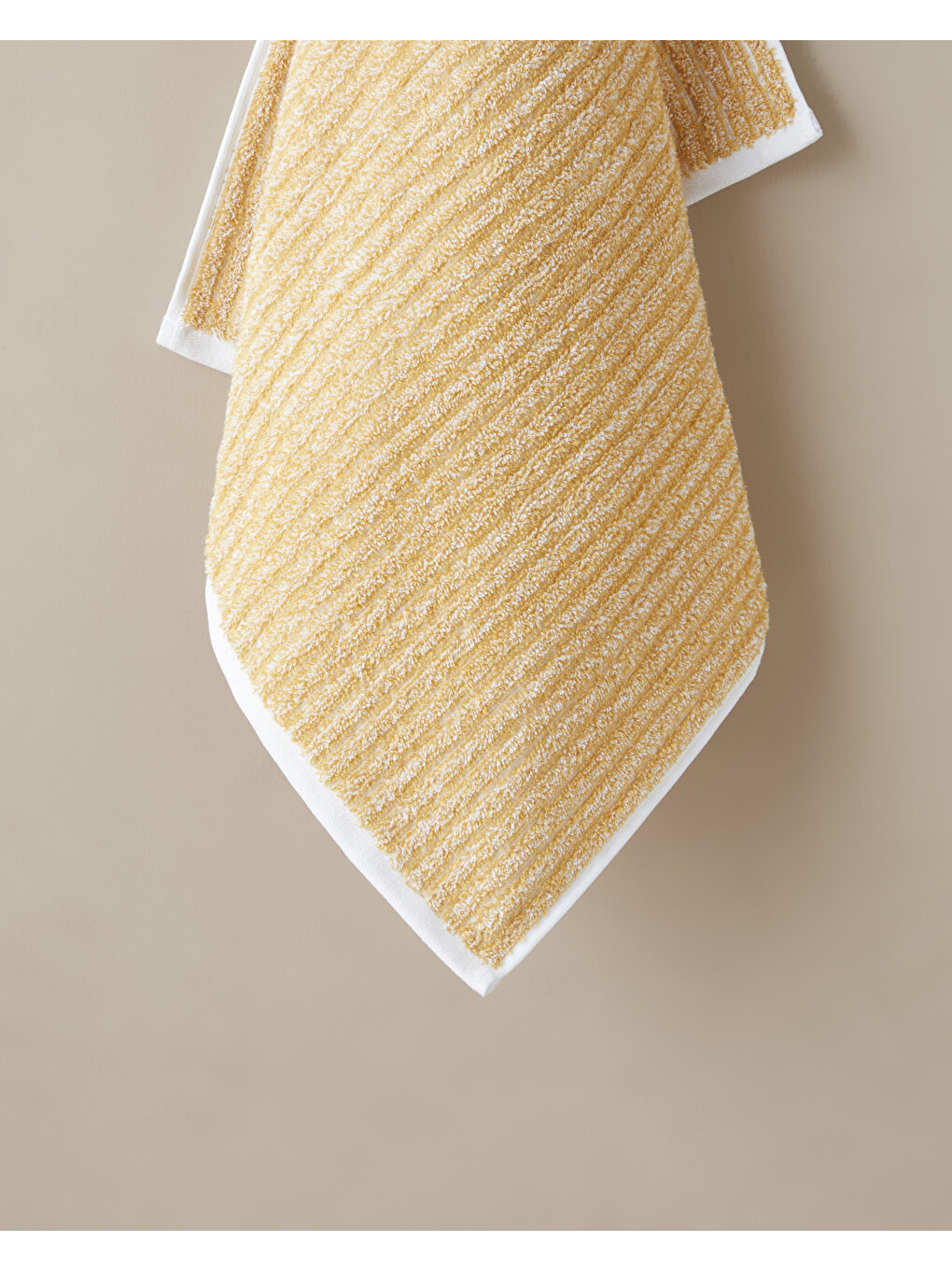 Melange Stripe Pamuk Yüz Havlusu 50x80 Cm Sarı-1