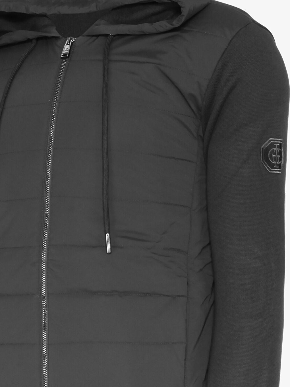 Siyah Regular Fit Pamuklu Kapüşonlu Eşofman Takımı-3