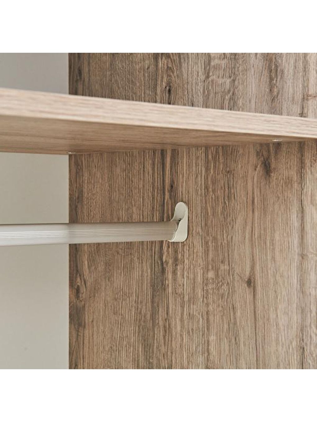 Kahverengi Venka Gardırop - Vizon / Rustik Meşe-4