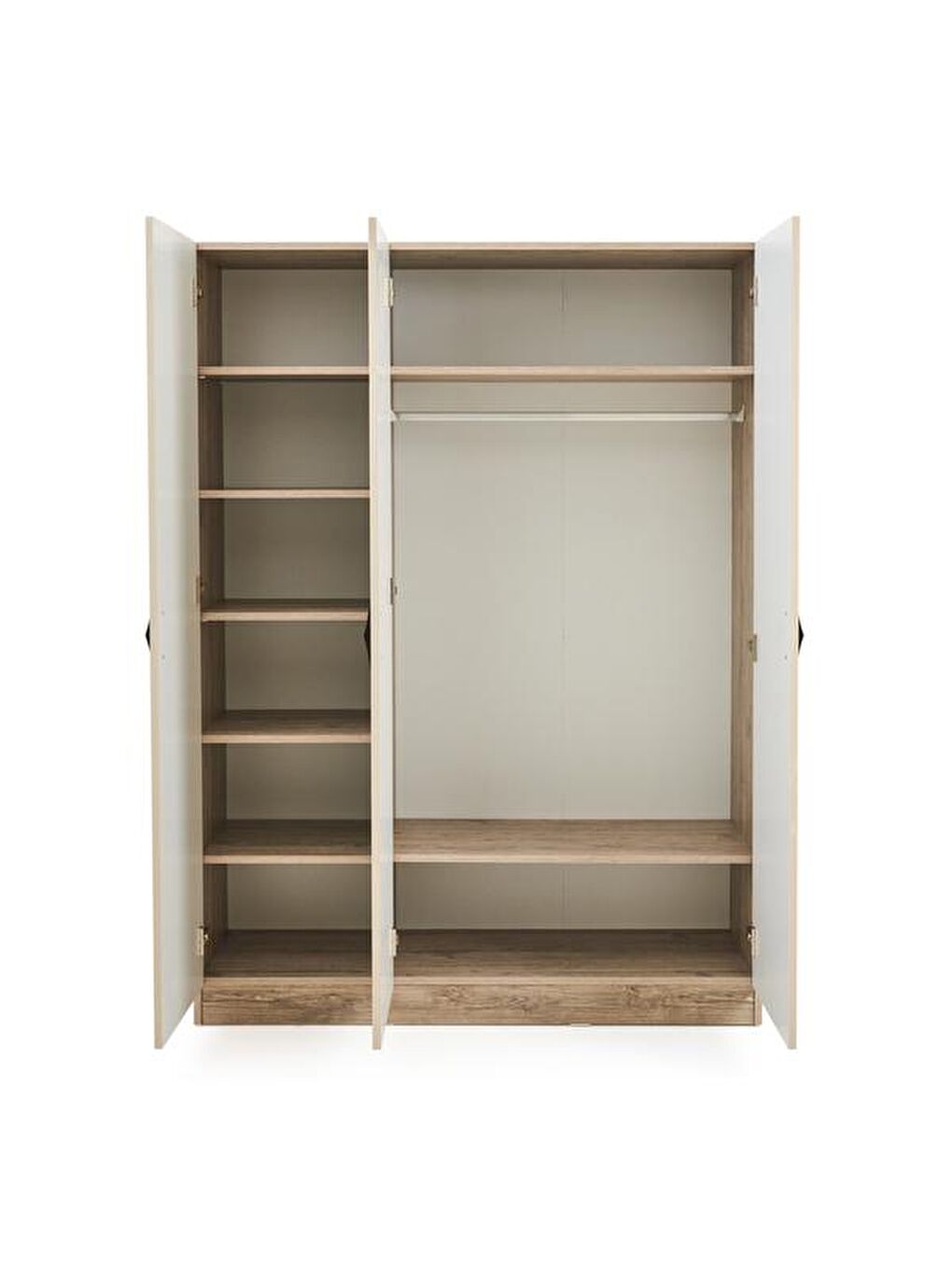 Kahverengi Venka Gardırop - Vizon / Rustik Meşe-7