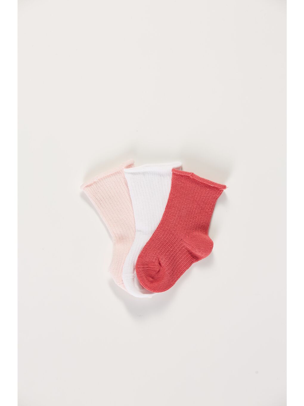 Karışık Baby Socks 3'lü Paket Bebek Renkli Pamuklu Lastiksiz Dikişsiz Soket Çorap-1