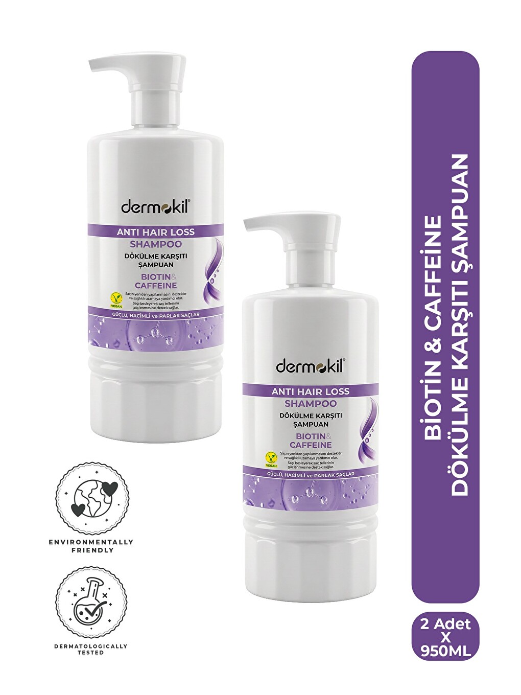 Biotin & Caffeine Dökülme Karşıtı Şampuan 950 ml x 2 Adet