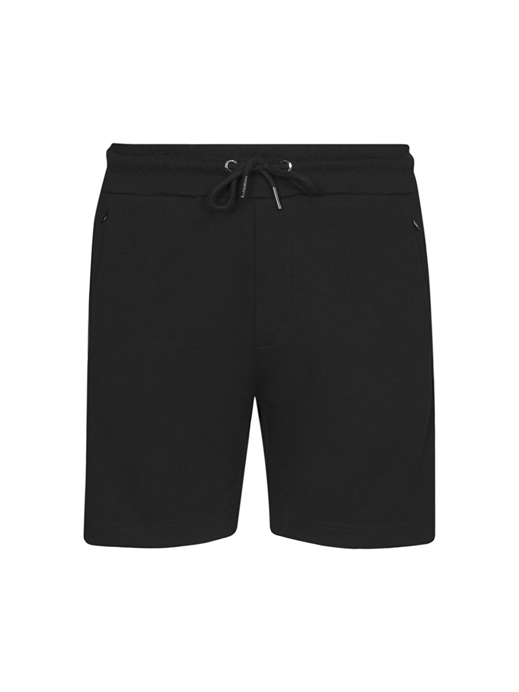 Siyah Regular Fit Pamuklu Bisiklet Yaka Şortlu Eşofman Takımı-6