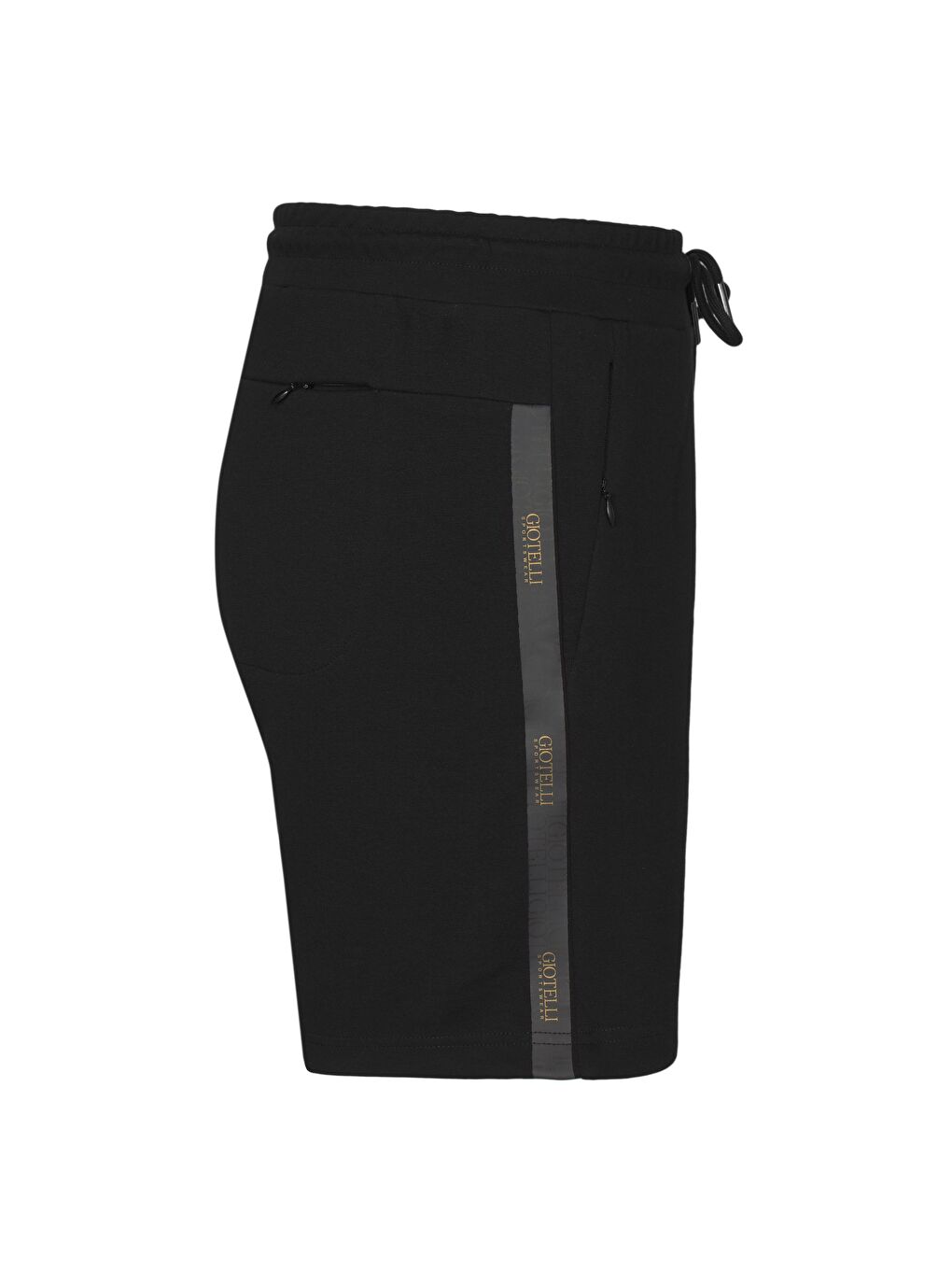 Siyah Regular Fit Pamuklu Bisiklet Yaka Şortlu Eşofman Takımı-7