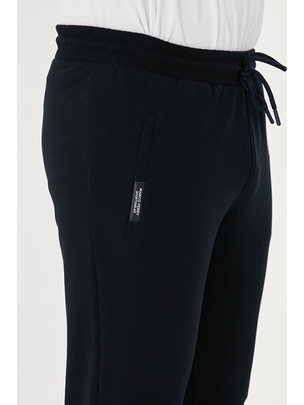 Erkek Pamuklu Fermuarlı Cepli Eşofman Altı Lacivert 5431-L-5