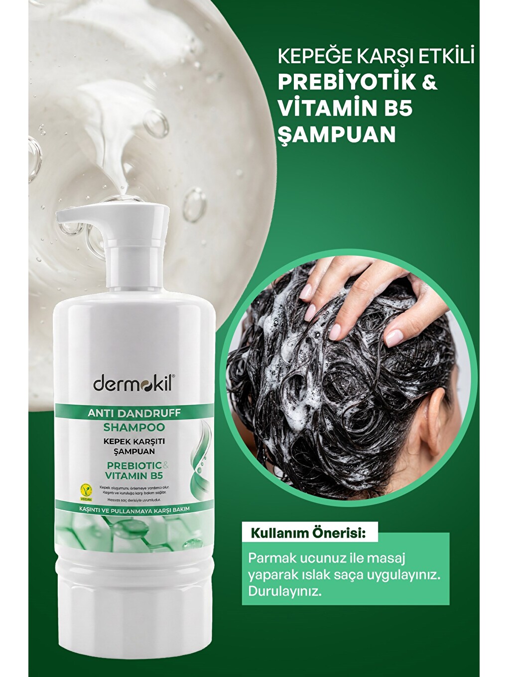 Prebiyotik & Vitamin B5 Kepeğe Karşı Şampuan 950 ml x 2 Adet-4
