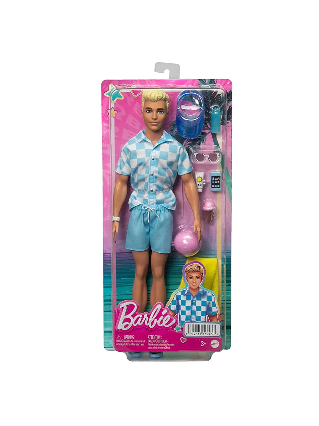 Barbie Plaj Günü Oyun Seti Ken HPL74-4