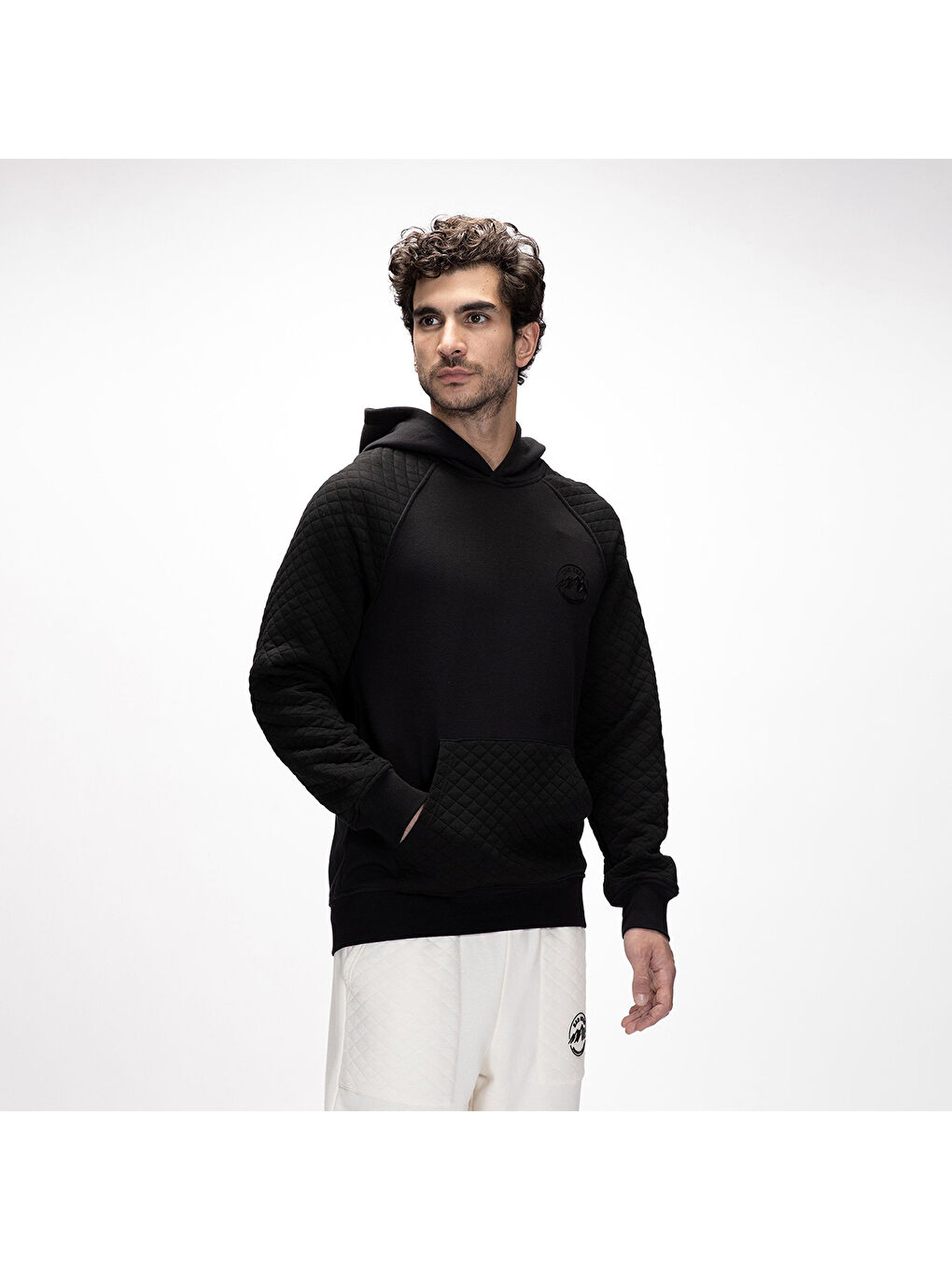 Grass Erkek Siyah Kapüşonlu Sweatshirt-1