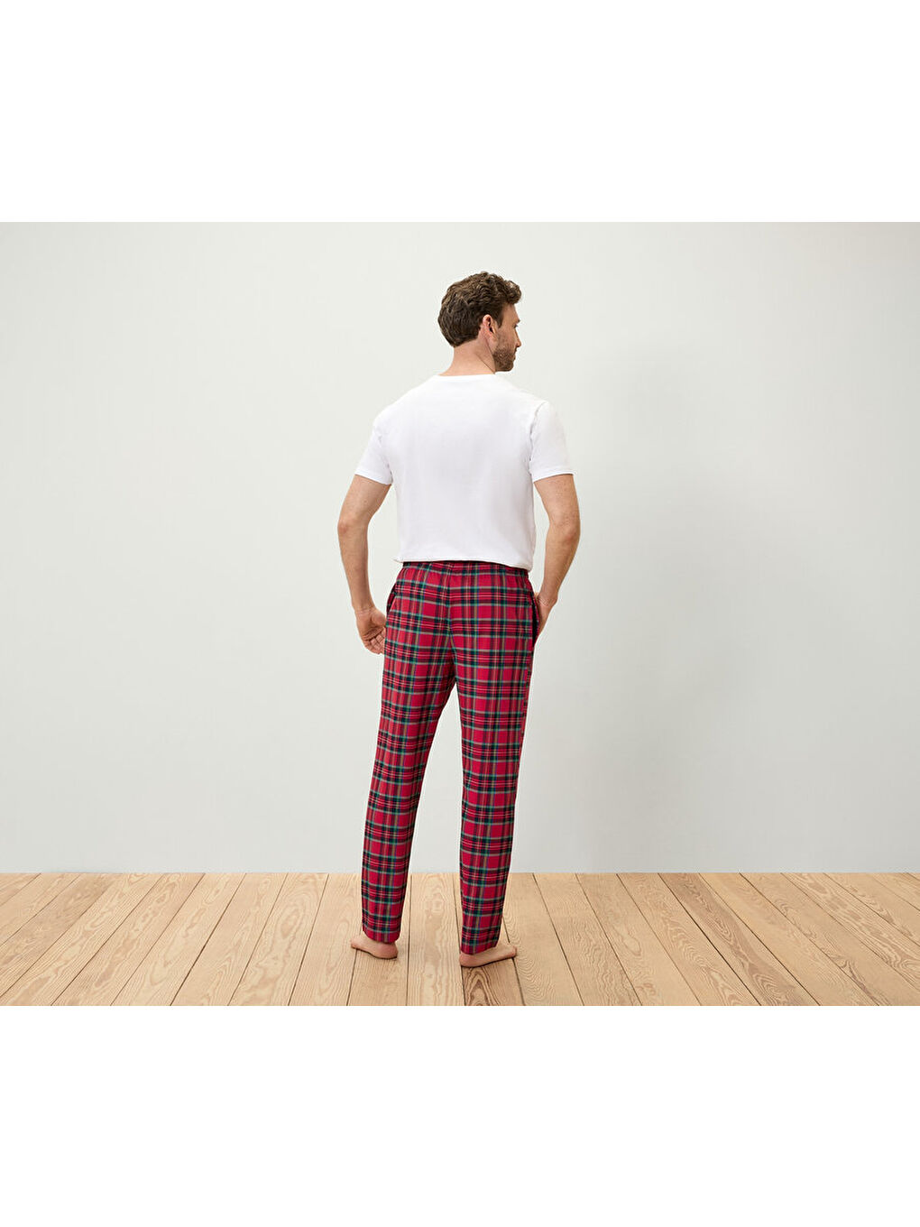 Erkek Pijama Altı, Kırmızı Kareli-1