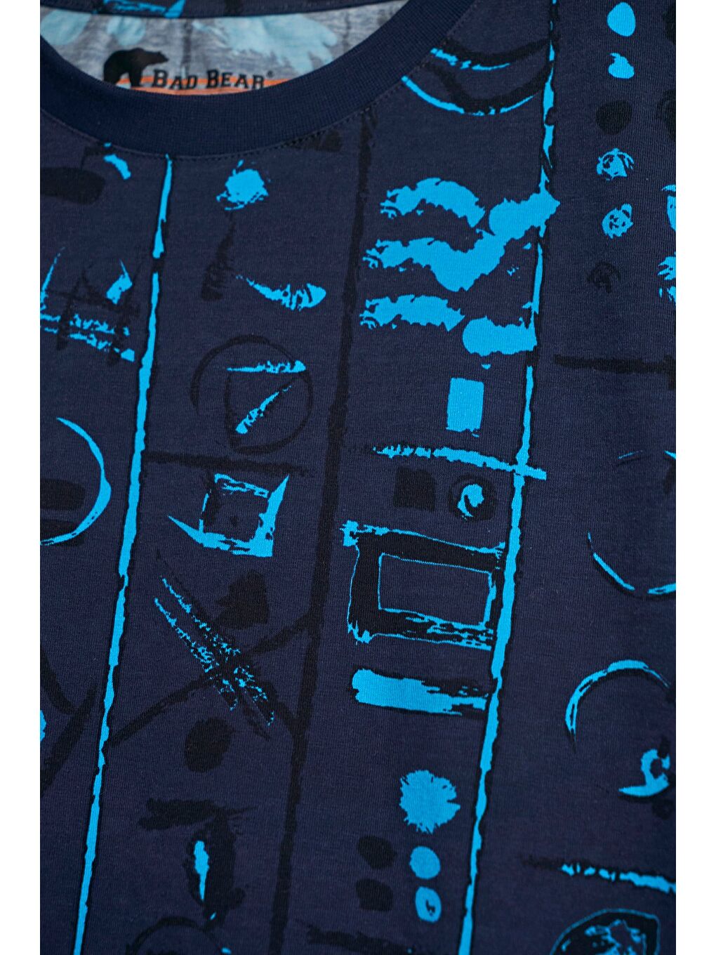 Rudy Lacivert Erkek Oversize Tişört-1