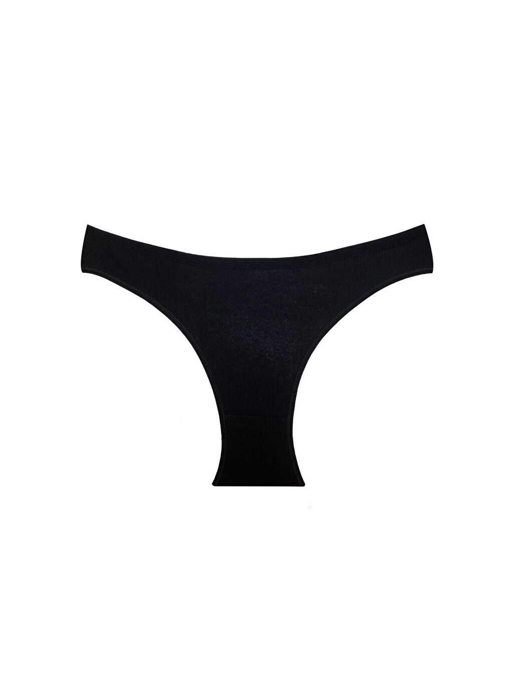 3'Lü Pamuklu Ribana Slip Külot | Siyah 0300-1