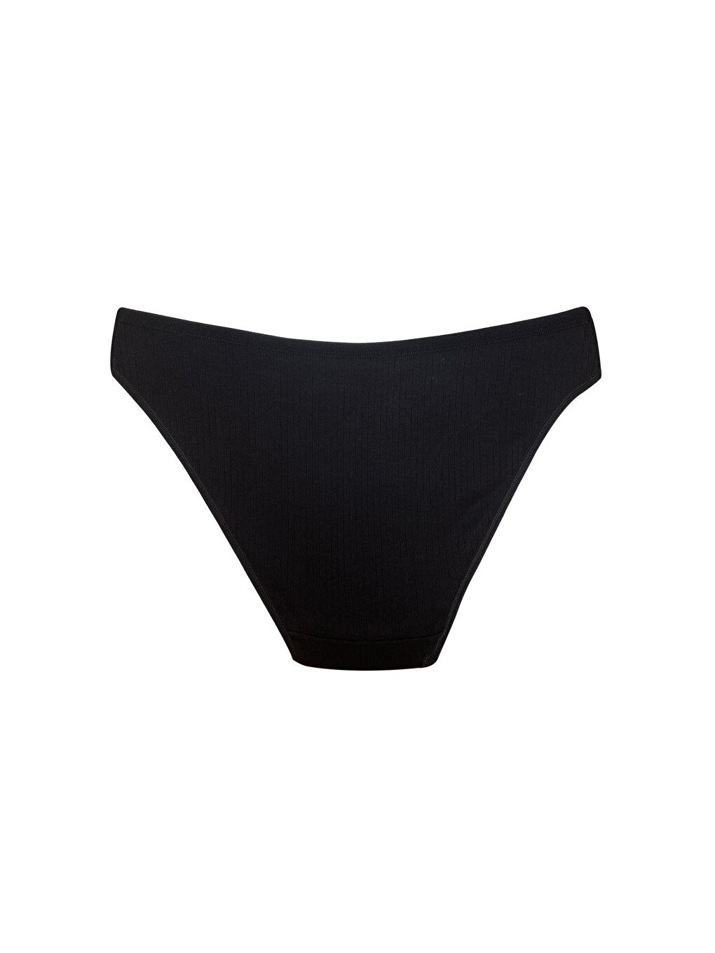 3'Lü Pamuklu Ribana Slip Külot | Siyah 0300-2